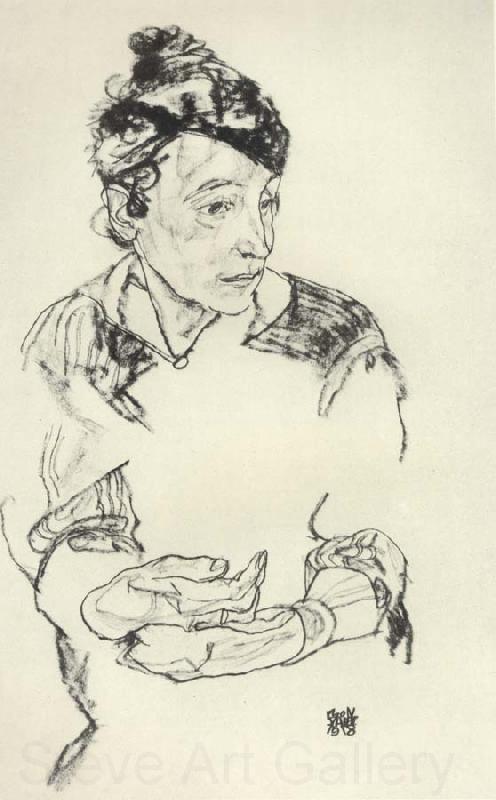 Egon Schiele Portrait of the Artist-s mother Spain oil painting art